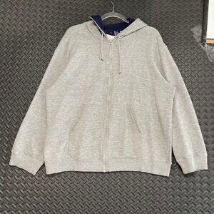 Vintage Y2K Bugle Boy Gray Full Zip Up Hoodie Sweater Men's Size L‎ Casual Wear